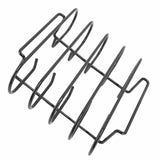 Darrahopens Furniture > Living Room > Coat Racks Rib Rack 4 Rows Capacity Compact Portable Iron Material Black Durable Reusable Barbecue Standing Rib Rack for Camping In Australia - Darrahopens