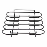 Darrahopens Furniture > Living Room > Coat Racks Rib Rack 4 Rows Capacity Compact Portable Iron Material Black Durable Reusable Barbecue Standing Rib Rack for Camping In Australia - Darrahopens