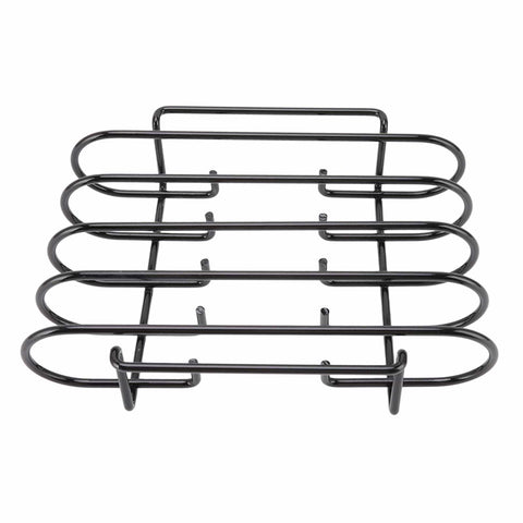 Darrahopens Furniture > Living Room > Coat Racks Rib Rack 4 Rows Capacity Compact Portable Iron Material Black Durable Reusable Barbecue Standing Rib Rack for Camping In Australia - Darrahopens