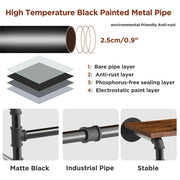 Darrahopens Furniture > Living Room > Coat Racks Upgraded Heavy Duty Pipe Clothes Rack Iron Garment Hanging Bar with Top Shelf