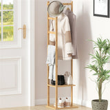 Darrahopens Furniture > Living Room > Coat Racks Versatile Strong Bamboo Clothes Hanger Rod Stand Scarf Hat Holder Storage Shelf