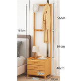 Darrahopens Furniture > Living Room > Coat Racks Wooden Hall Stand Modern Style Minimalist Home Floor Coat Rack with Drawer