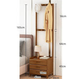 Darrahopens Furniture > Living Room > Coat Racks Wooden Hall Stand Modern Style Minimalist Home Floor Coat Rack with Drawer