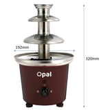 Darrahopens Furniture > Living Room > Coffee Tables 3-Tier Electric Chocolate Fondue Fountain Stainless Steel 0.9L