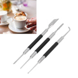 Darrahopens Furniture > Living Room > Coffee Tables 3Pcs/Set Stainless Steel Coffee Latte Needle Latte Art Pen Coffee Decorating Tool for Home In Australia - Darrahopens