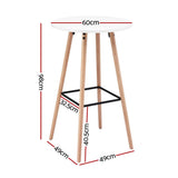 Darrahopens Furniture > Living Room > Coffee Tables Artiss Bar Table Round Counter Kitchen Dining Desk Pub 98cm Height Wood White