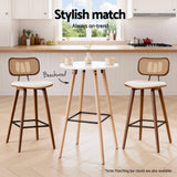 Darrahopens Furniture > Living Room > Coffee Tables Artiss Bar Table Round Counter Kitchen Dining Desk Pub 98cm Height Wood White