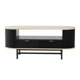 Darrahopens Furniture > Living Room > Coffee Tables Artiss Coffee Table Drawer Shelf Wood&Black