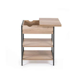 Darrahopens Furniture > Living Room > Coffee Tables Artiss Coffee Table Side Bedside End Table Charging Station Flip-Top Storage 60cm Wood