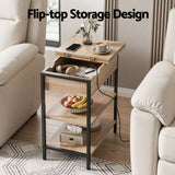Darrahopens Furniture > Living Room > Coffee Tables Artiss Coffee Table Side Bedside End Table Charging Station Flip-Top Storage 60cm Wood