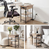 Darrahopens Furniture > Living Room > Coffee Tables Artiss Coffee Table Side Bedside End Table Charging Station Flip-Top Storage 60cm Wood