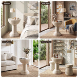 Darrahopens Furniture > Living Room > Coffee Tables Artiss Paper End Table Honeycomb Coffee Table Foldable Round Bedside Side Table White 40x55cm In Australia - Darrahopens