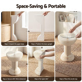 Darrahopens Furniture > Living Room > Coffee Tables Artiss Paper End Table Honeycomb Coffee Table Foldable Round Bedside Side Table White 40x55cm In Australia - Darrahopens