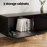 Darrahopens Furniture > Living Room > Coffee Tables Artiss TV Unit & Coffee Table Set Storage Cabinet Black