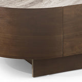 Darrahopens Furniture > Living Room > Coffee Tables Coffee Table MDF Board Melamine Interior Ample Storage in Dark Walnut colour