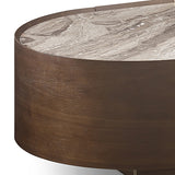 Darrahopens Furniture > Living Room > Coffee Tables Coffee Table MDF Board Melamine Interior Ample Storage in Dark Walnut colour