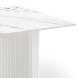 Darrahopens Furniture > Living Room > Coffee Tables Coffee Table Sintered Stone Top MDF Table Base Glossy White