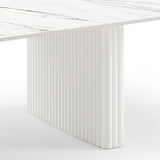 Darrahopens Furniture > Living Room > Coffee Tables Coffee Table Sintered Stone Top MDF Table Base Glossy White