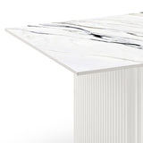 Darrahopens Furniture > Living Room > Coffee Tables Coffee Table Sintered Stone Top MDF Table Base Glossy White