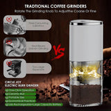Darrahopens Furniture > Living Room > Coffee Tables Electric Burr Coffee Grinder - Mini Automatic Bean Mill with LED Atmosphere Light
