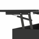 Darrahopens Furniture > Living Room > Coffee Tables LED Lift Top Coffee Table in Black with 2-Tier Design and Drawers for Living Room In Australia - Darrahopens