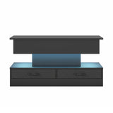 Darrahopens Furniture > Living Room > Coffee Tables LED Lift Top Coffee Table in Black with 2-Tier Design and Drawers for Living Room In Australia - Darrahopens