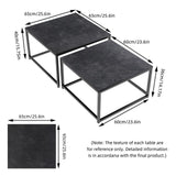 Darrahopens Furniture > Living Room > Coffee Tables Marble Nesting Coffee Table Set Sintered Stone Side End Tables with Solid Metal Frame