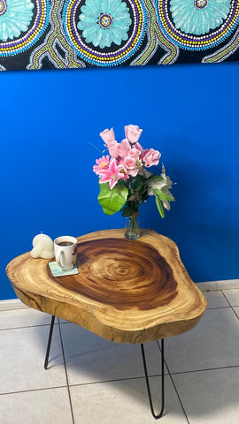 Darrahopens Furniture > Living Room > Coffee Tables Round Raintree Wood Live Edge Coffee Table