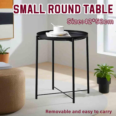 Darrahopens Furniture > Living Room > Coffee Tables Small Coffee Table Simple Tray Mini Round Table Compact Side Table Living Room