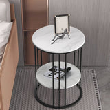Darrahopens Furniture > Living Room > Coffee Tables Solid Marble Sofa Side Coffee Table Bedside Storage Display Table Plant Stand