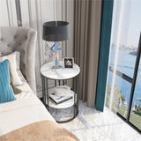 Darrahopens Furniture > Living Room > Coffee Tables Solid Marble Sofa Side Coffee Table Bedside Storage Display Table Plant Stand