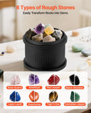 Darrahopens Furniture > Living Room > Coffee Tables VEVOR Rock Tumbler Kit, 3 lbs Rock Polishing Kit, 4 Speed Settings 9-Day Polishing Timer Stone Polishing Kit, Rock Polisher with Rough Gemstones and Polishing Grits, Rock Polisher for Adults Kids