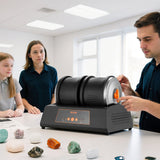 Darrahopens Furniture > Living Room > Coffee Tables VEVOR Rock Tumbler Kit, 8 lbs Rock Polishing Kit, 4 Speed Settings 9-Day Polishing Timer Stone Polishing Kit, Double Barrel Rock Polisher with Adapter, Rock Polisher for Adults and Kids
