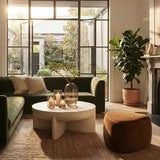 Zelda Sculptural Stone Coffee Table - Sand Textured Finish In Australia - Darrahopens