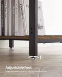 Darrahopens Furniture > Living Room Computer Desk 2 Shelves Rustic, Brown Black