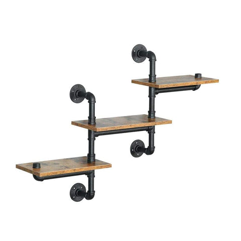 Darrahopens Furniture > Living Room Industrial Pipe Shelving Pipe Shelves Wall Mounted Decor Floating Shelves Retro Rustic Shelf for Bar Kitchen Living Room