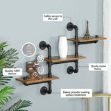 Darrahopens Furniture > Living Room Industrial Pipe Shelving Pipe Shelves Wall Mounted Decor Floating Shelves Retro Rustic Shelf for Bar Kitchen Living Room