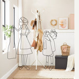 Darrahopens Furniture > Living Room Metal Coat Rack ,White