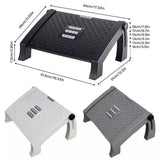 Darrahopens Furniture > Living Room > Ottomans & Footstools 1PC Adjustable Office Foot Rest Pedal Stool Sofa Leg Support for Home or Desk Use - Grey