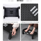 Darrahopens Furniture > Living Room > Ottomans & Footstools 1PC Adjustable Office Foot Rest Pedal Stool Sofa Leg Support for Home or Desk Use - Grey