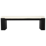 Darrahopens Furniture > Living Room > Ottomans & Footstools Adelle Solid Mindi Timber Bench - Large (Black)