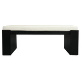 Darrahopens Furniture > Living Room > Ottomans & Footstools Adelle Solid Mindi Timber Bench - Small (Black)
