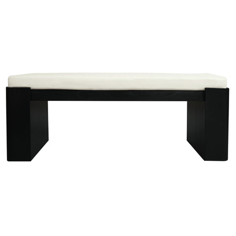 Darrahopens Furniture > Living Room > Ottomans & Footstools Adelle Solid Mindi Timber Bench - Small (Black)