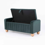 Artiss Storage Ottoman Bench Velvet Blanket Box Stool Footrest Ball Feet Green In Australia - Darrahopens