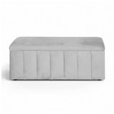 Darrahopens Furniture > Living Room > Ottomans & Footstools Artiss Storage Ottoman Blanket Box Velvet Grey 103cm