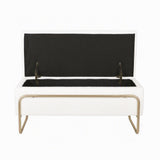 Darrahopens Furniture > Living Room > Ottomans & Footstools Artiss Storage Ottoman Boucle Padded Seat Footrest Hidden Storage Cream White In Australia - Darrahopens