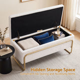 Darrahopens Furniture > Living Room > Ottomans & Footstools Artiss Storage Ottoman Boucle Padded Seat Footrest Hidden Storage Cream White In Australia - Darrahopens