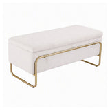 Darrahopens Furniture > Living Room > Ottomans & Footstools Artiss Storage Ottoman Boucle Padded Seat Footrest Hidden Storage Cream White In Australia - Darrahopens