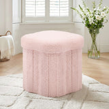 Darrahopens Furniture > Living Room > Ottomans & Footstools Artiss Storage Ottoman Foot Stool Foldable Pink
