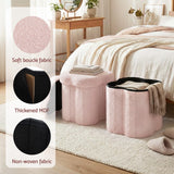 Darrahopens Furniture > Living Room > Ottomans & Footstools Artiss Storage Ottoman Foot Stool Foldable Pink